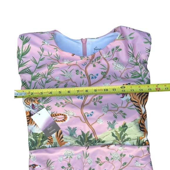 Aerie Melina Tiger Blossom One-Piece Swimsuit Pink New with Tags UV Protection L - Picture 5 of 13